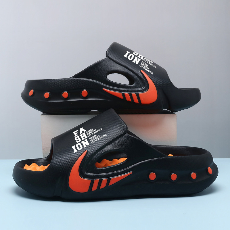 Cross-border Slippers for Men's Summer Fashion Street-blowing Party Sports One-way Non-slip Platform Height-increasing Beach Sandals