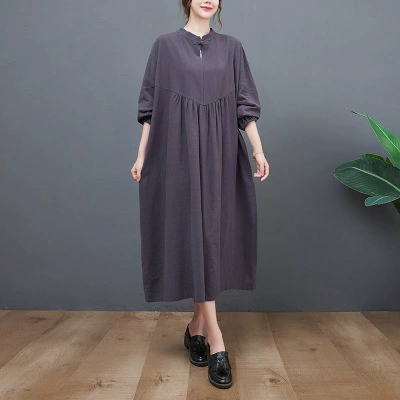 Spring solid retro long-sleeve, oversize, fitted
