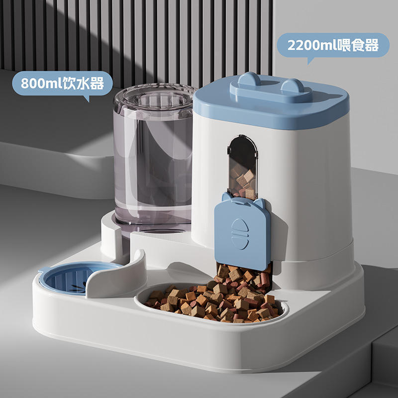 猫ボウル、犬ボウル、キャットフードボウル、キャットフード自動給餌器、ダブルボウル、水飲みボウル、オールインワン保護ペット用品、頚椎保護|undefined