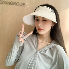 2024夏の帽子の女性uv大きなつば日焼け止め帽子韓国版は空の帽子のスポーツの日焼け止め帽子の卸売りに乗ります。