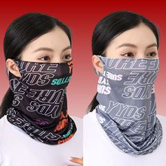夏薄型男性と女性の屋外サイクリング日焼け止めマスクアイスシルクサンシェードマスク抗 UV 耳掛けベール