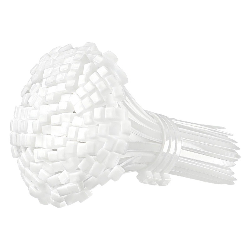 En stock auto-bloqueo de nylon de la atadura de cables de nylon fuerte blanco transparente atadura de cables 3*100 Correa al por mayor