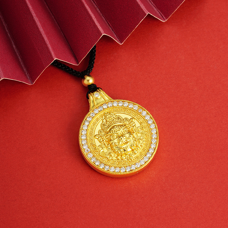 Vietnam Shajin Luohan disco micro aleación de cobre collar de cuerda negra Yiwu joyería China fábrica de suministro al por mayor image 8