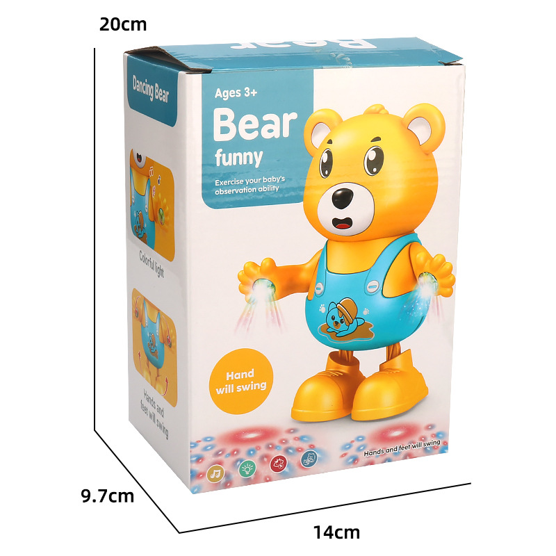 Nuevo baile eléctrico Oso de dibujos animados swing alrededor cantando bailando muñeca eléctrica bebé juguete para niños