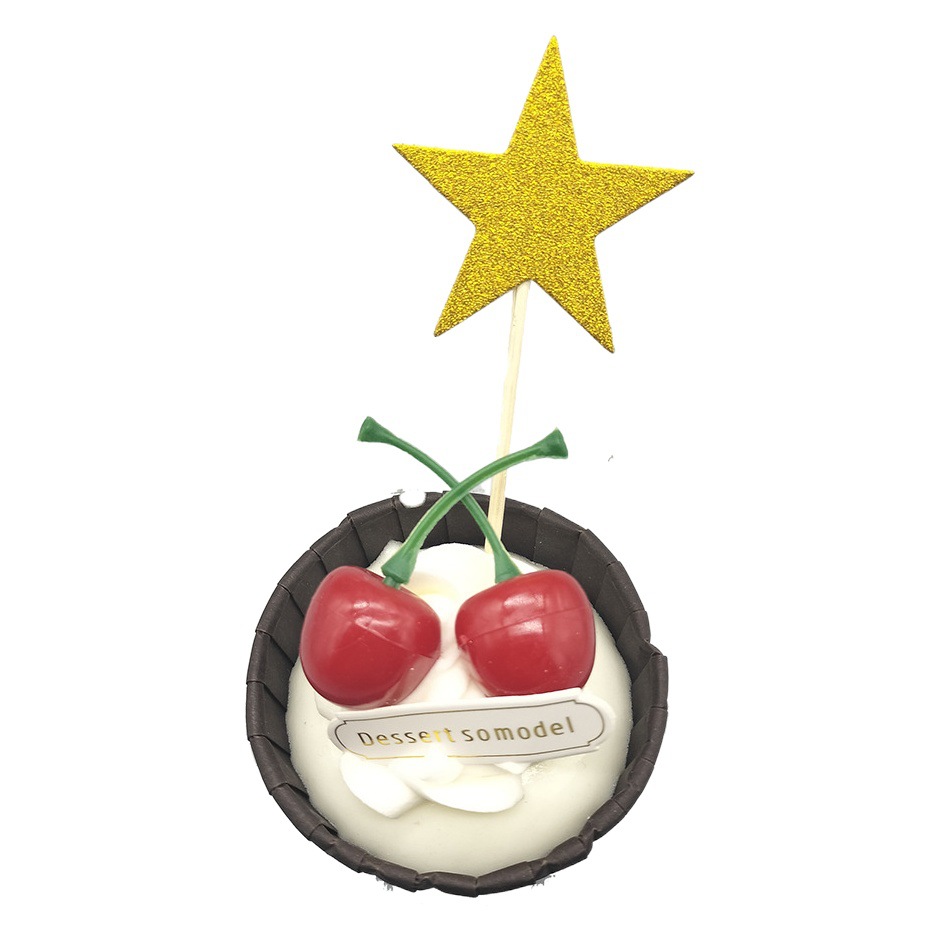 Cinco estrellas de bambú palo de fruta desechable palo de fruta plato decoración palo de fruta enchufe postre pastel fiesta decoración palo fruta tenedor
