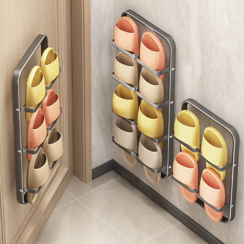 Bathroom Slipper Rack Hanger Punch-free Toilet Shoes Storage Artifact Wall Hanging Toilet Door Rear Drain Storage Rack Bathroom Slipper Rack Hanger Punch-free Toilet Shoes Storage Artifact Wall Hanging Toilet Door Rear Drain Storage Rack