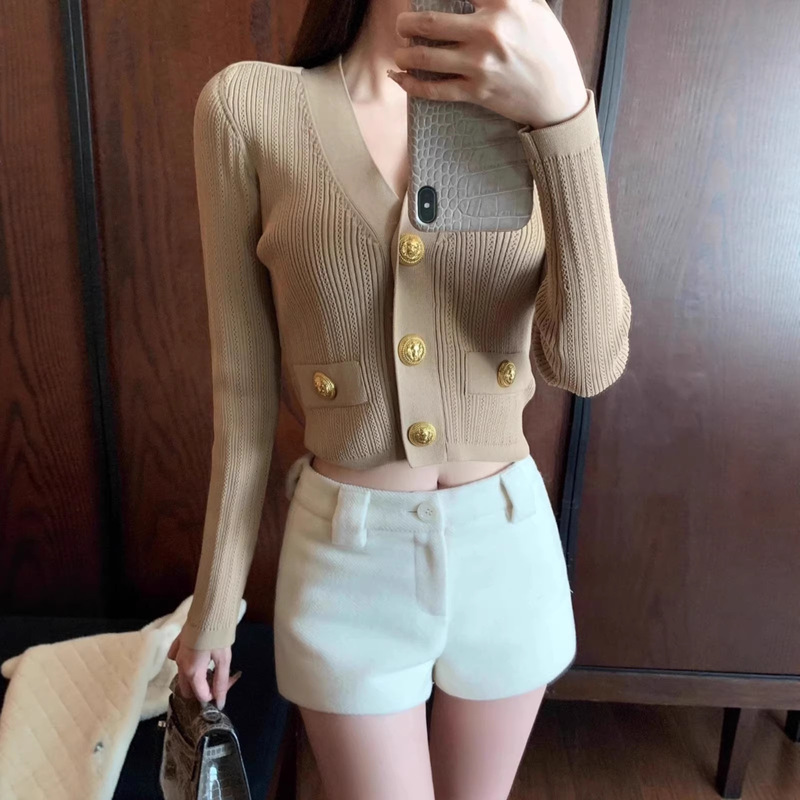 White High-Waisted Woolen Shorts for Women, New Autumn and Winter Style, Slim-Fit, Petite, Casual Wide-Leg Hot Pants, Leggings, Boot Shorts