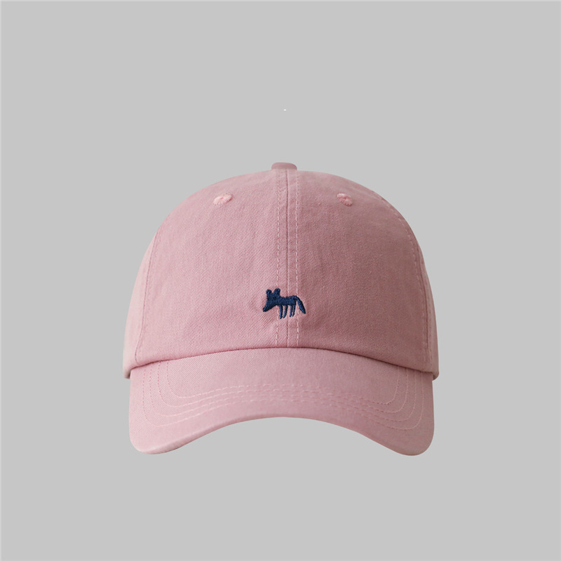 Nuevo pequeño zorro bonito bordado sombrero de béisbol primavera y verano nuevo estilo coreano instilo estilo gay de moda cara pequeña