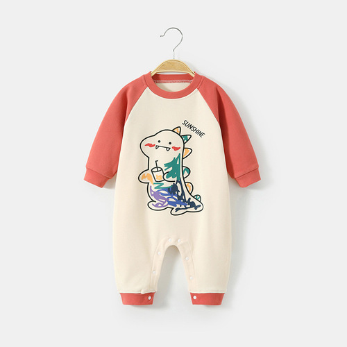 Infant Bodysuit with Double-Sided Heating Fleece for Spring, Autumn, and Winter - Warm Clothing Set for Baby - Autumn Outfit - Sleepwear and Underwear Set for Winter