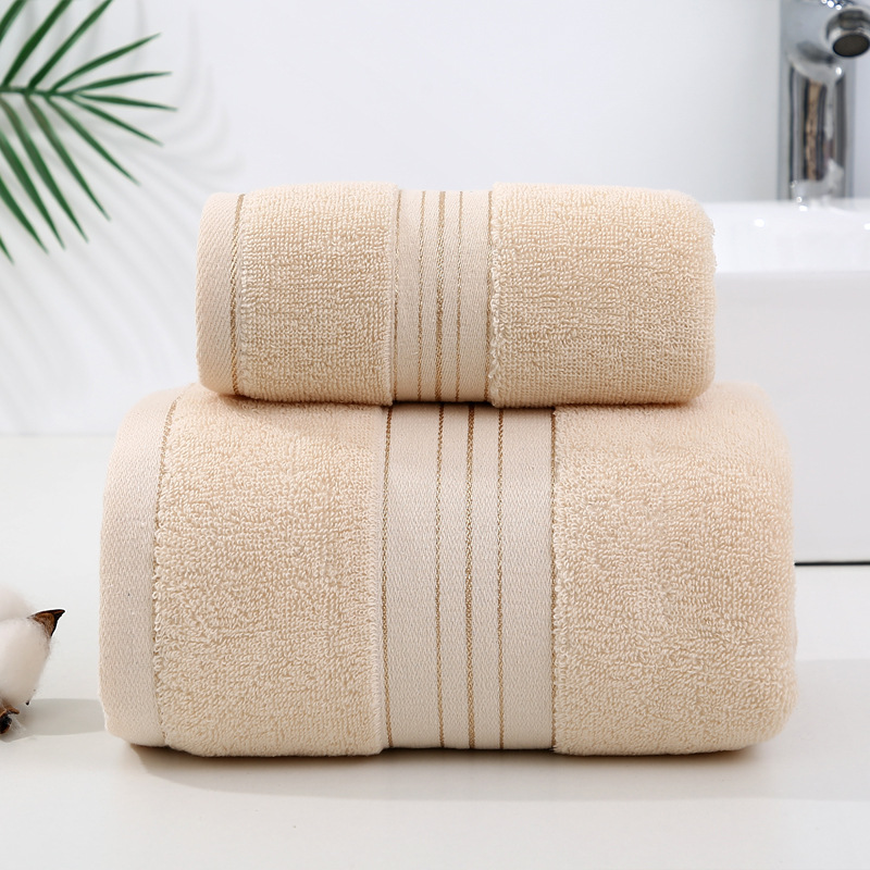 Toalla de cara de algodón con hilo de oro y logo personalizado_voghion.com