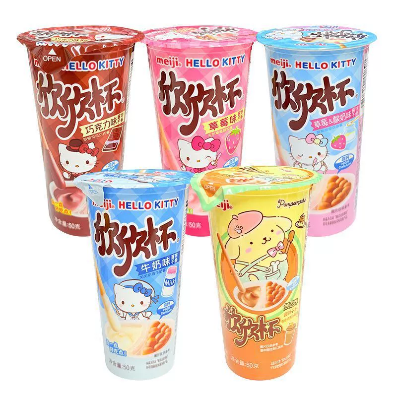 Новая дата Meiji Xinxin Cup 50г*6 чашек детские закусочные печенье пальчиковые шоколадный соус палочки печенья