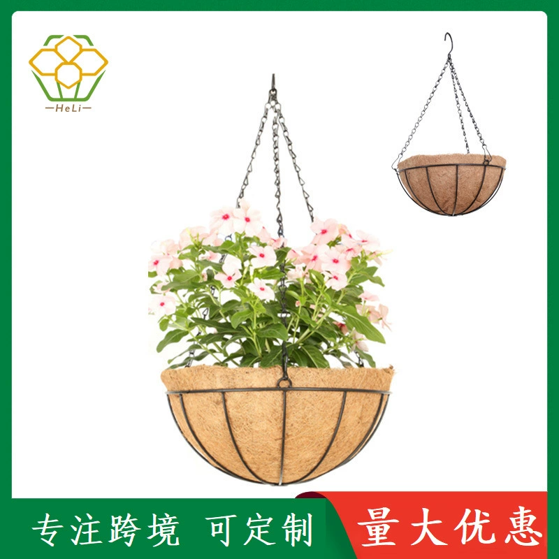Фабрика прямой балкон корзина для цветов Кокосовая пальма Кокосовая одежда цветочный горшок подвесной горшок искусственный цветок декоративная подвесная корзина подвесная Орхидея трансграничная электронная коммерция
