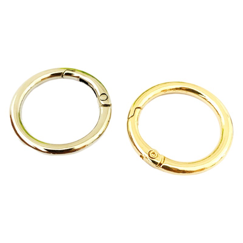 In stock mountaineering kettle ring alloy hanging plated open ring environmental protection electroplating round ring hair ball hanging buckle adapter ring