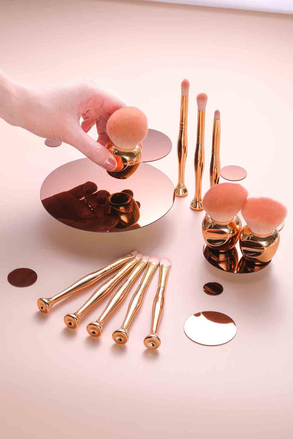 Simple Style Artificial Fiber Plastic Plastic Handle Makeup Brushes 1 Set display picture 2