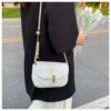 Chain, shoulder bag, white universal small one-shoulder bag, 2022 collection