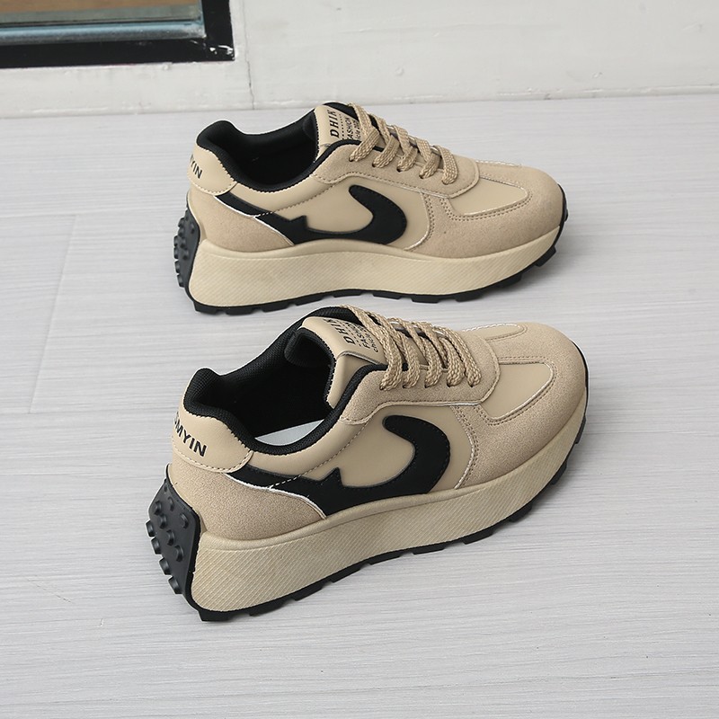 Zapatos Waffle Gump para mujeres, primavera de 2025, nuevos zapatos de suela gruesa, zapatos deportivos casuales ligeros.