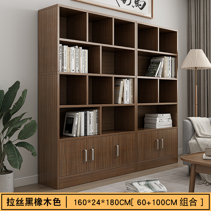 Estante de libros simple contra la pared sala de estar de oficinas multicapa almacenamiento de exhibición estante doméstico estante de libros de piso para estudiantes