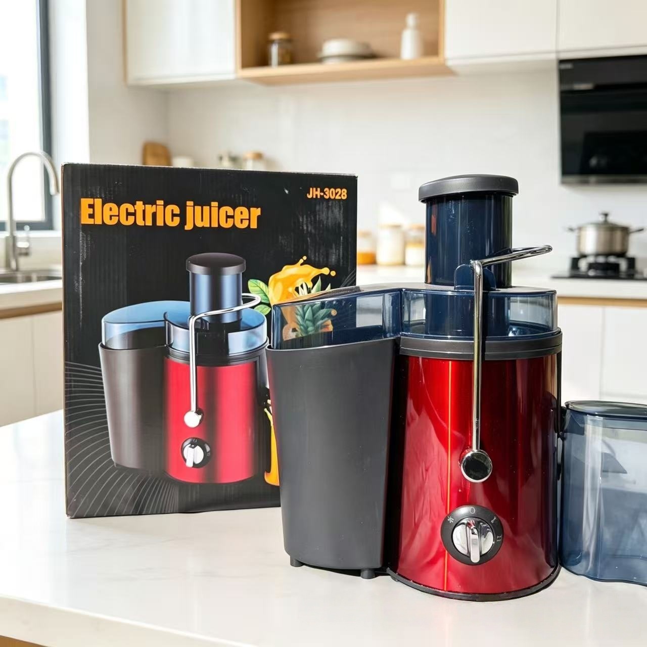 Exprensa de jugo de gran calibre de comercio exterior, separador de jugo doméstico, máquina de frutas frescas, máquina de jugo sin filtro automático image 5