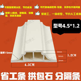 拱包石筑模条外墙深槽双层槽三层槽拱包石工艺造型筑模条省工条
