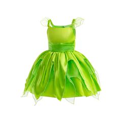 聖誕綠色小精靈連衣裙奇妙仙子蒂安娜小叮噹兒童演出服Tinkerbell