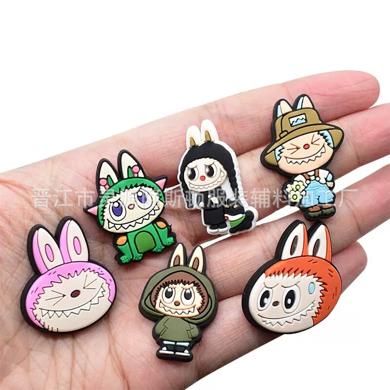 クロスボーダー新しいラブ布漫画の靴花靴バックル下駄装飾 DIY ガーデンシューズ靴アクセサリージュエリー卸売|undefined