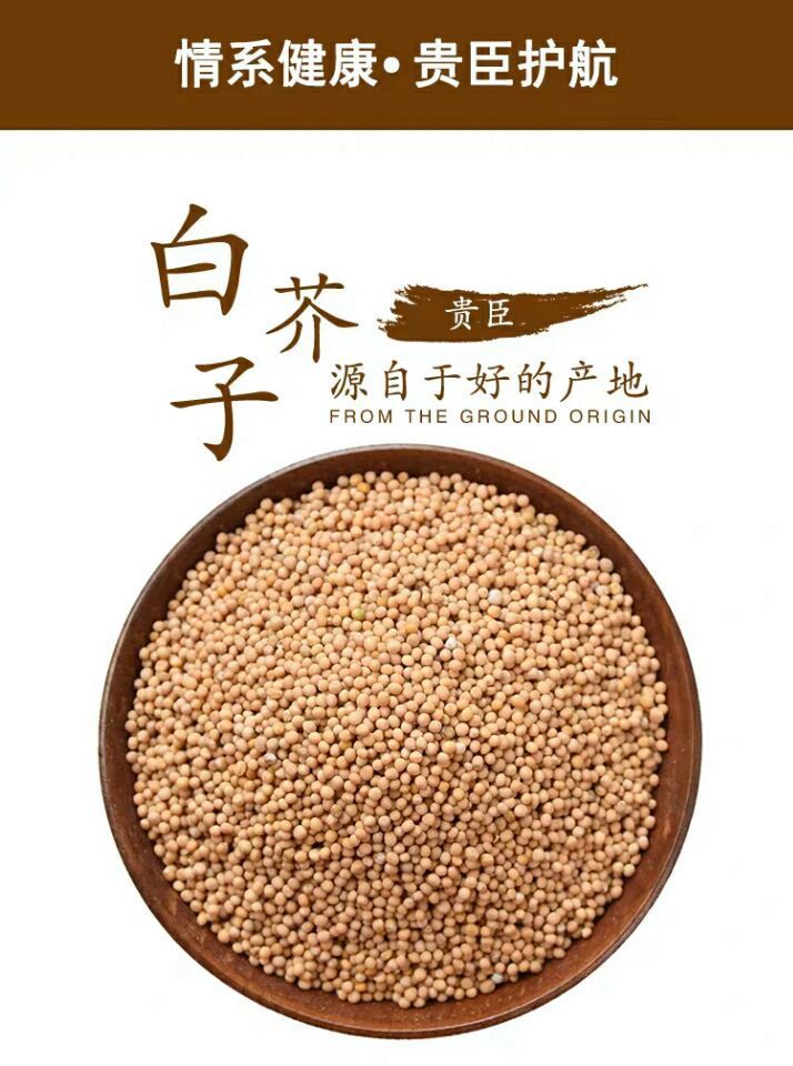 White Mustard Seed Bai Jie Zi 500g Dried Semen Sinapis Albae Traditional Chinese Herb for Decoction and External Use overview