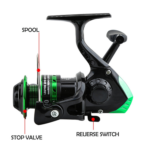 New Metal Spinning Wheel with 5.2:1 Long Casting Spinning Rod Trolling Fishing Line Big Fish Reel Lure Fishing Tackle Wholesale