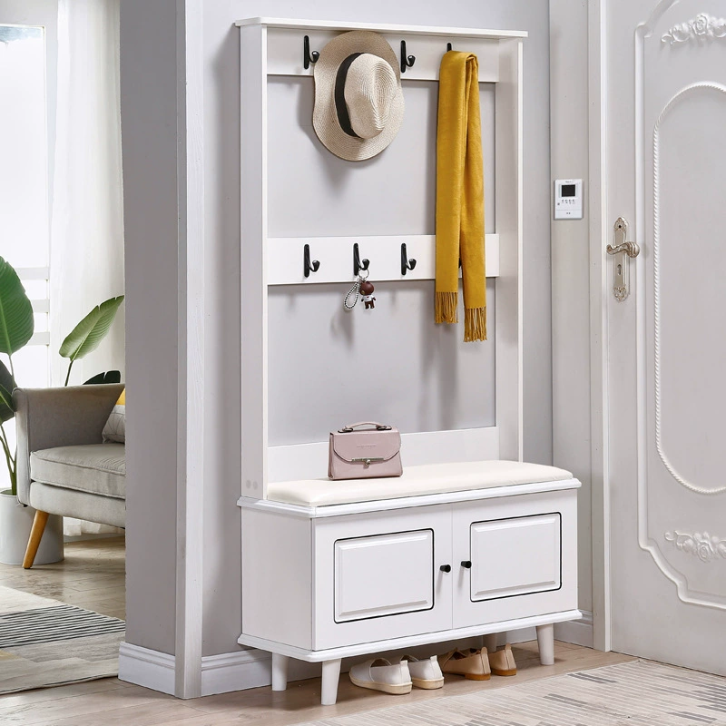 Оптовая продажа вешалка для одежды белая в европейском стиле на присоске, фойе, шкаф, входная перегородка, простой современный шкаф для обуви, шкаф для пальто, смена обуви