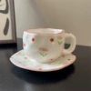 Розовый (мелкие цветы, чашка и блюдце)
