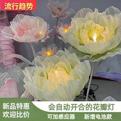 大型電動機械式開閉フラワーライトクリスマスディスプレイ小道具装飾ショッピングモール造花床直販