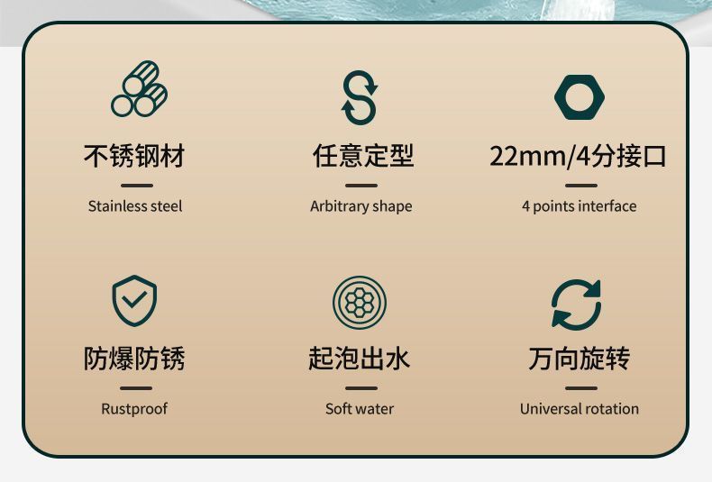 Universal pipe extension hose, flexible and shaped extension pipe, splash-proof water extender, faucet extension pipe, water connection pipe Item Picture