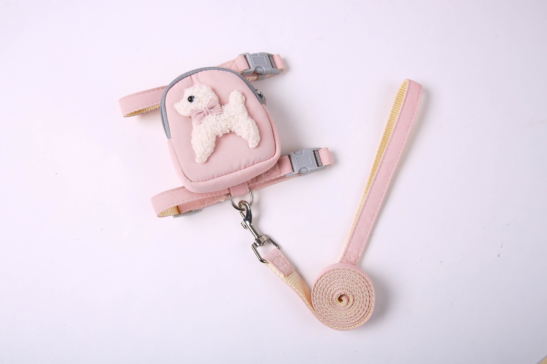 Correa para mascotas pequeña mochila chaleco para mascotas correa para el pecho Teddy Bomei anti-rotura perro cuerda para caminar Cadena de gato