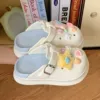 Жёлто-розовый звёздный кот-медведь, бело-голубой