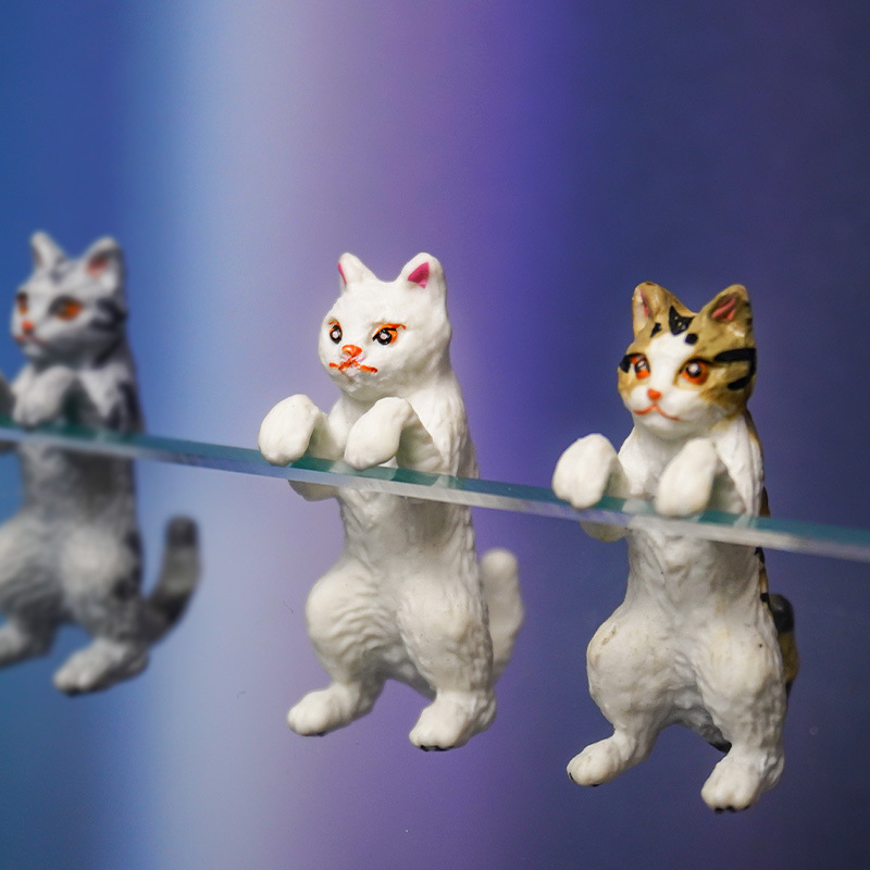 Mini decoración de gatitos, lindo pequeño, pequeño, gato, creativo, animalito, paisajismo, acuario, Suzhou al por mayor