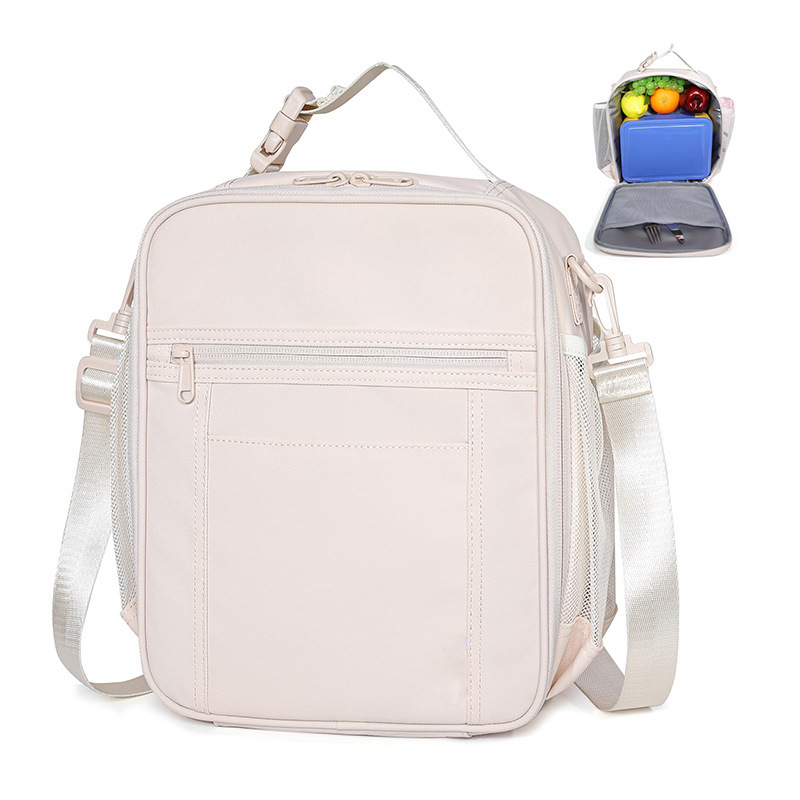 Nueva bolsa de almuerzo impermeable de nailon, bolsa de almuerzo con aislamiento térmico, caja de almuerzo, refrigerador, caja de almuerzo, caja de almuerzo, bocadillos y agua