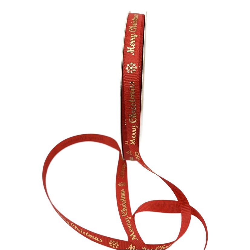 1CM cinta de Navidad árbol de Navidad copo de nieve dorado cinta de embalaje decoración del partido caja de regalo cinta de embalaje al por mayor