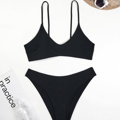 2024新款泳裝性感純色比基尼時尚女士分體泳衣歐美批發Bikini