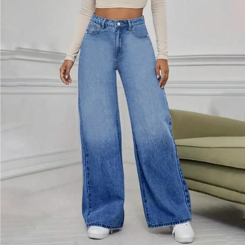 Cross-Border Foreign Trade Amazon European and American New Retro Fashion Blue Jeans Women's Straight-Leg Long Pants Cross-Border Foreign Trade Amazon European and American New Retro Fashion Blue Jeans Women's Straight-Leg Long Pants