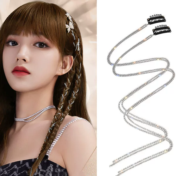 Temperament Internet Celebrity Same Style Dirty Braid Hair Clip Women's Distinctive Tassel Chuck Rope Wig with Color Rope Chain Rope Hair Accessories