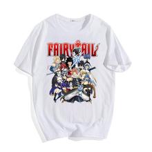 动漫fairy tail妖精的尾巴欧码印花衣服成人休闲宽松短袖T恤欧美