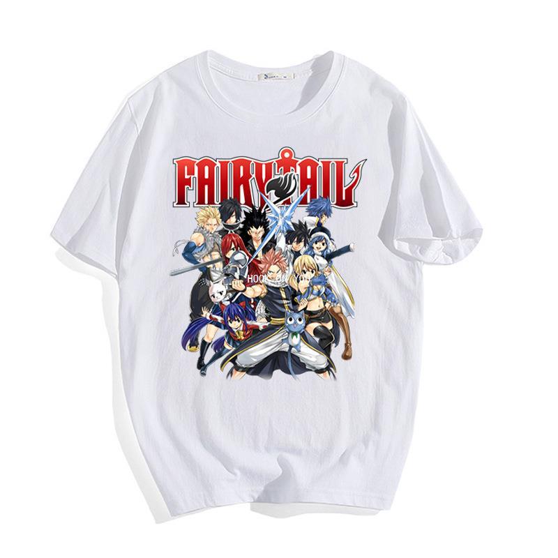 动漫fairy tail妖精的尾巴欧码印花衣服成人休闲宽松短袖T恤欧美
