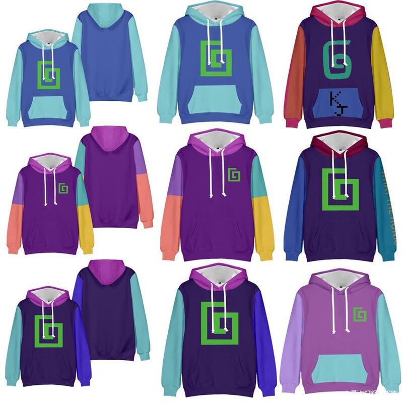 European and American New Product Karl Jacobs 3D Digital Printing Trendy Casual Hooded Sweatshirt for Men, One Piece Drop Shipping