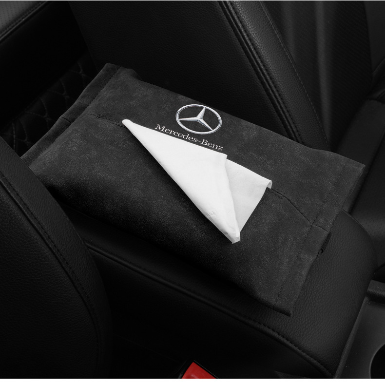 Car Tissue Box Hanging Sunshade Suede Car Multifunctional Tissue Bag Customizable Car Tissue Box