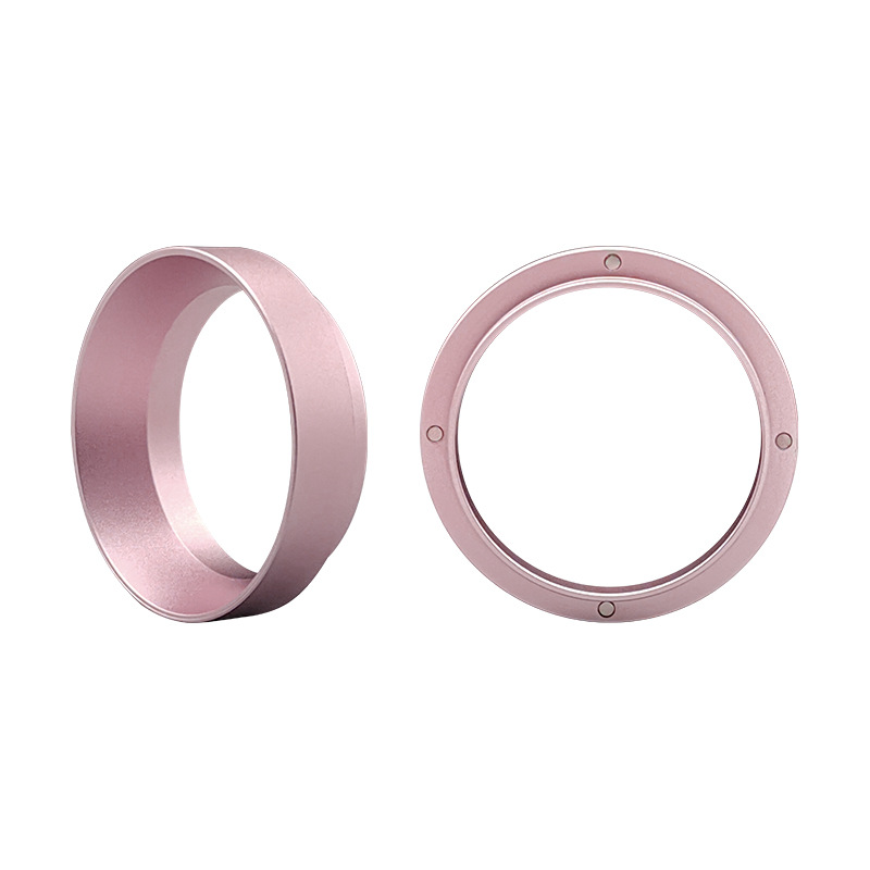 Anillo de polvo de unión magnética de 58mm Tarjeta interna de aleación de aluminio Polvo antivolador con anillo de polvo de tela magnética de 51mm Anillo de polvo de mango de café