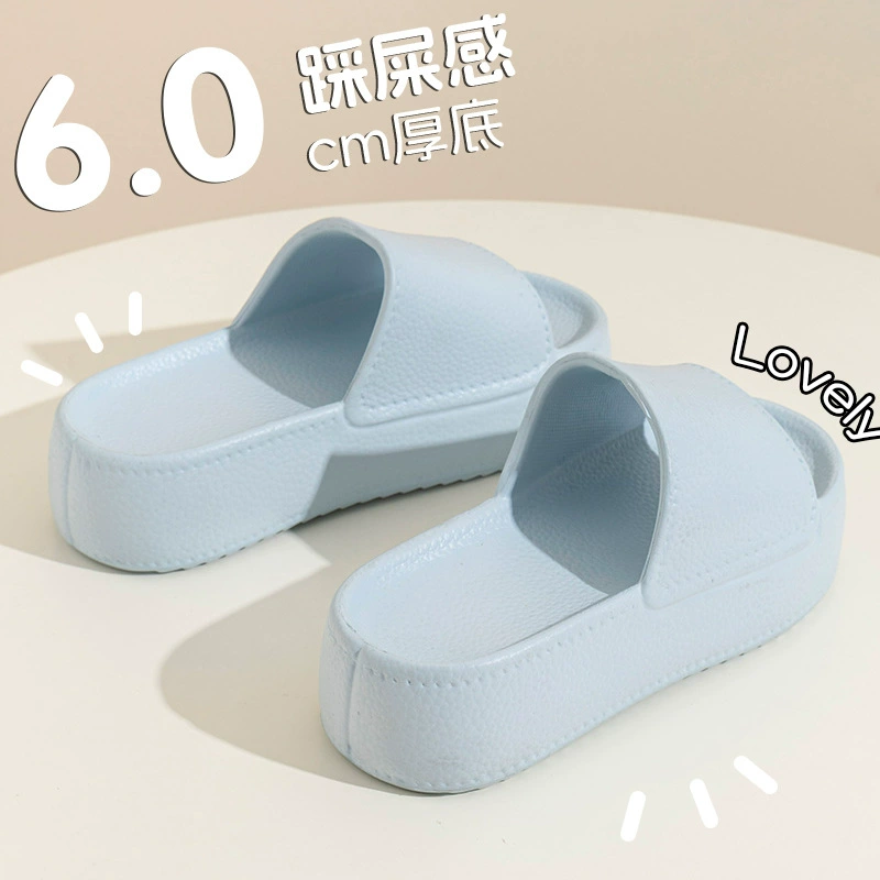 Женские тапочки на толстой подошве, летние домашние нескользящие тапочки в стиле ins для женщин, которые можно носить на улице, оптовая продажа тапочек из ЭВА