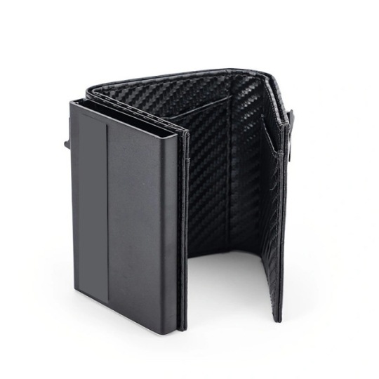Foreign trade card box wallet multi-card metal airtag wallet automatic pop-up card holder large capacity wallet wholesale men