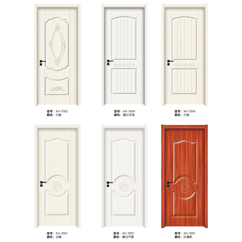 Puerta compuesta de madera maciza, puerta interior, puerta sin pintura, puerta de cristal de carbono, puerta del dormitorio, puerta batiente insonorizada, puerta de traje de hotel, puerta de madera maciza image 5