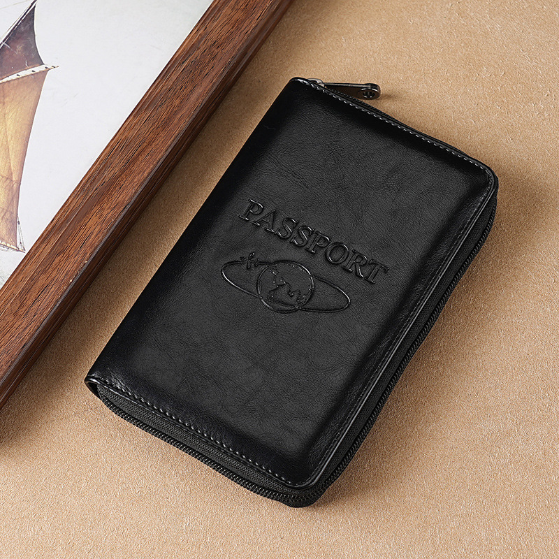 Multifuncional RFID anti-robo de viaje nuevo documento de almacenamiento pasaporte billetera portátil en el extranjero