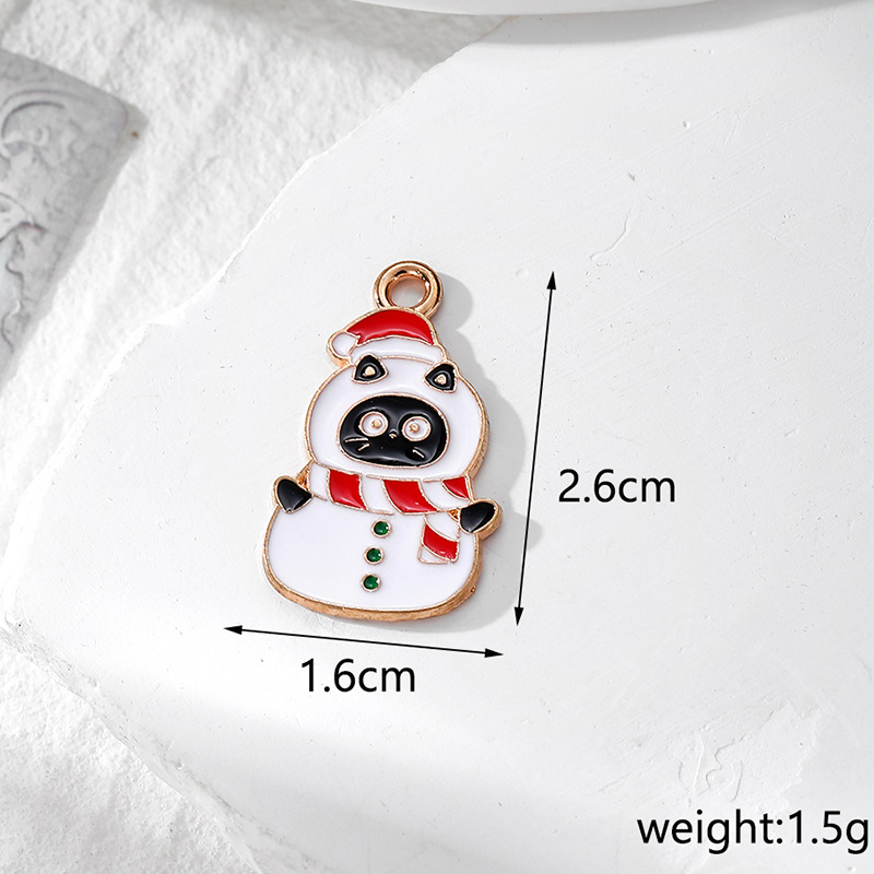 12g Weight Pendant Jewelry Making Type DIY Jewelry Accessories Classification 10 PCS/Package Quantity Alloy Material Christmas Festival Santa Claus Pattern Enamel Design Cartoon Style Style 10 PCS/Package Alloy Santa Claus Pendant 6