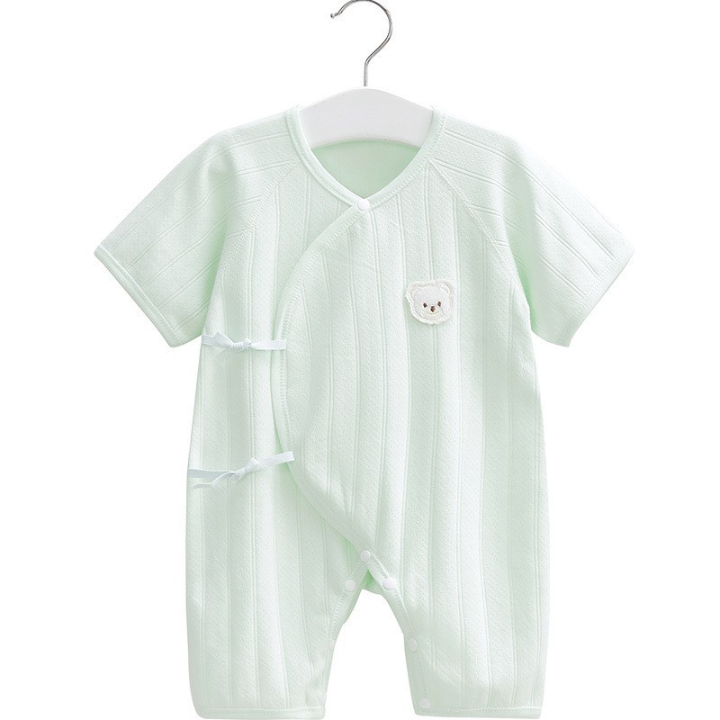 Baby summer jacket, ropa de recién nacidos, delgada, monje de manga corta, niñas y niñas, pijamas de verano para bebés image 6